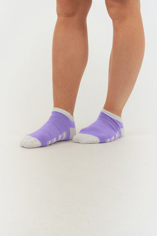 Pure Ladies 2 Pair Pack Of Trainer Golf Socks- Lilac