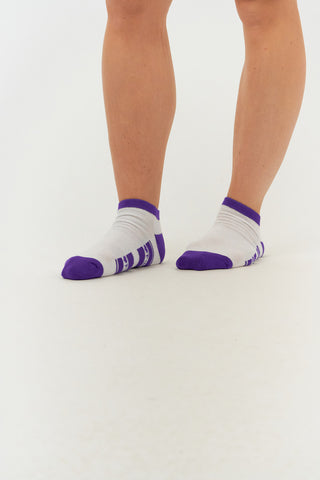 Pure Ladies 2 Pair Pack Of Trainer Golf Socks- Purple