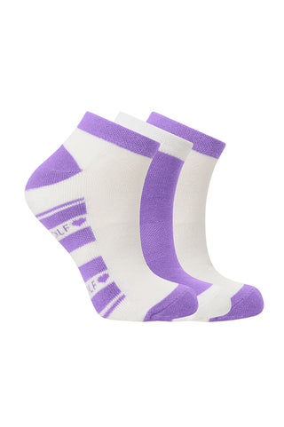 Trixie 3 Pack Ladies Trainer Socks - Lilac