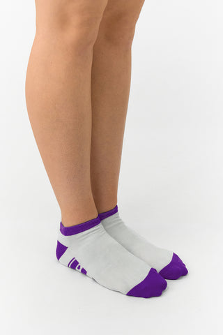 Pure Ladies 2 Pair Pack Of Trainer Golf Socks- Purple