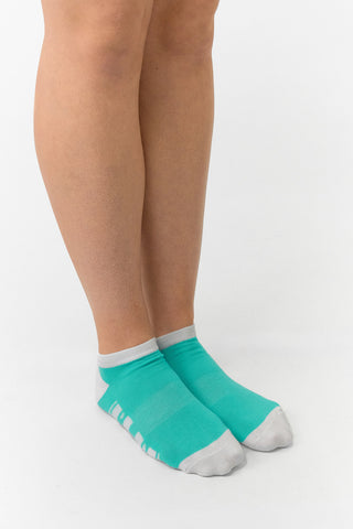 Pure Ladies 2 Pair Pack Of Trainer Golf Socks- Ocean Blue