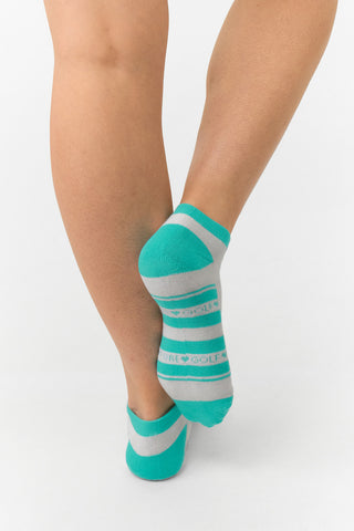 Trixie 3 Pack Ladies Trainer Socks - Ocean