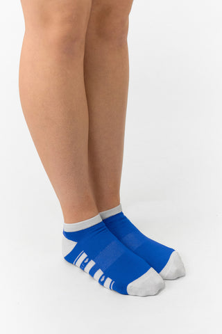 Pure Ladies 2 Pair Pack Of Trainer Golf Socks- Royal Blue