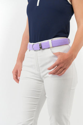 Lilac Stretch Webbing Ladies Golf Belt