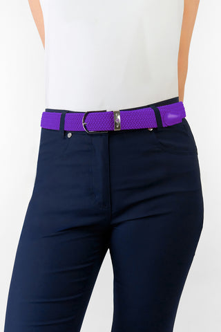 Pure Golf Ivy Webbing Belt - Purple