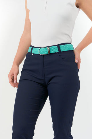 Pure Golf Ocean Blue Stretch Webbing Ladies Golf Belt