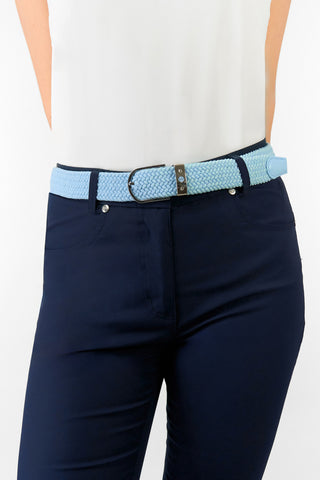Pure Golf Ivy Webbing Belt - Pale Blue