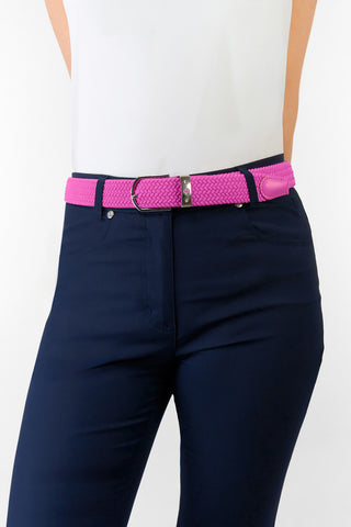 Pure Golf Ivy Webbing Belt - Azalea Pink