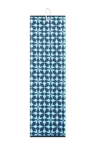 Microfibre Tri-fold Ladies Golf Towel - Riviera Blue