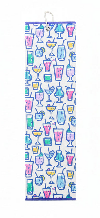 Microfibre Tri-fold Ladies Golf Towel - Over Eighteen Boozy