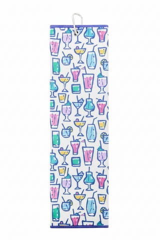 Microfibre Tri-fold Ladies Golf Towel - Over Eighteen Boozy