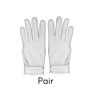 Pair Of All Weather Ladies Golf Mesh Sun Glove- White