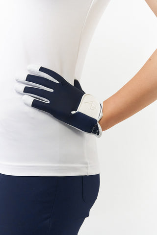 Pure Golf Eden Cabretta Leather Ladies Golf Glove- Navy