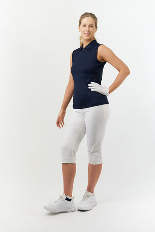 Pure Golf Ladies Eden Cabretta Leather Lycra Comfort Stretch Golf Glove- White