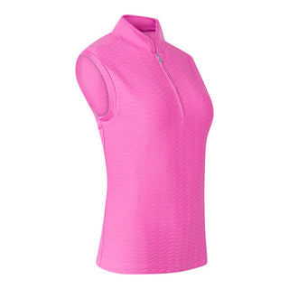 River Sleeveless Ladies Golf Polo Shirt - Azalea