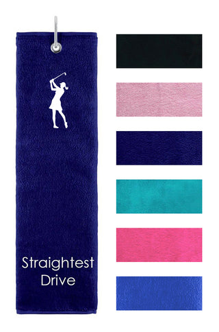 Straightest Drive Tri Fold Golf Towel Prize