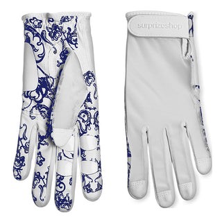 All Weather Ladies Golf Mesh Sun Glove- Navy