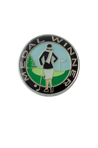 Medal Winner Ball Marker and Visor Clip in Presentation Gift Box - Classic Lady