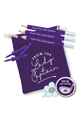 From the Lady Captain 2025 Golf Ball Marker and Visor Clip Set - Purple