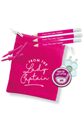 From the Lady Captain 2025 Golf Ball Marker and Visor Clip Set - Pink