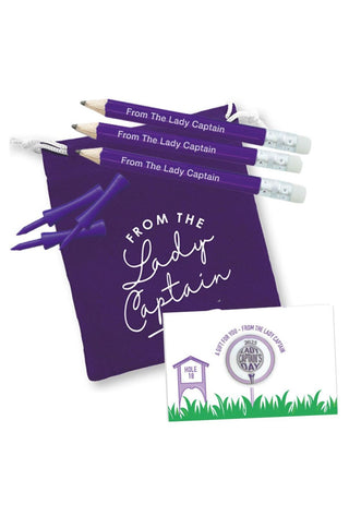 Lady Captain's Day 2025 Golf Ball Marker Set - Purple