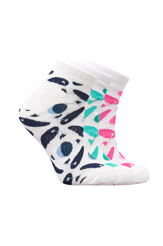 Ladies Golf Trainer Socks 3 Pack - Golf Theme