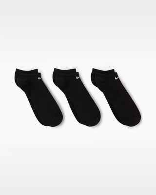 Everyday Cushioned No-Show Trainer Socks (3 Pack) - Black