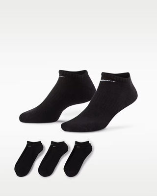 Everyday Cushioned No-Show Trainer Socks (3 Pack) - Black
