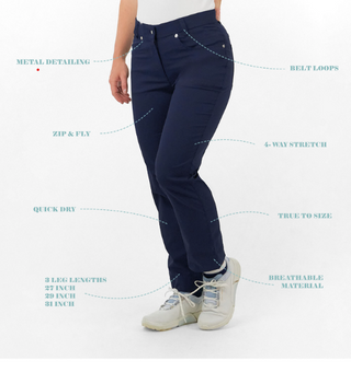 Trust 2 Ladies Golf Trousers - Navy