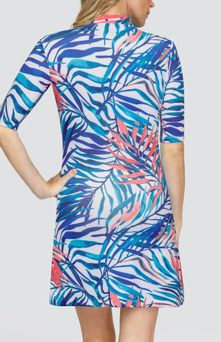 Halston Half Sleeve Golf Dress - Mykonos Fronds