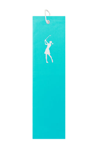 Tri-Fold Golf Towel - Aqua