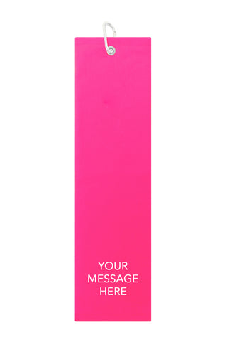 Blank Tri Fold Ladies Golf Towel - Pink