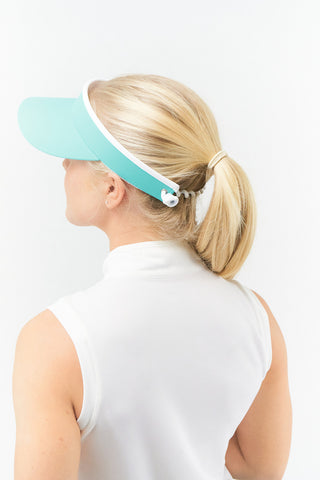 Telephone Wire Golf Visor with Ball Marker -  Ocean Blue
