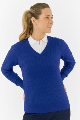 Pure Golf Suzie Summer Weight Jumper - Yale Navy