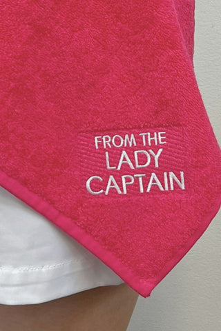 From The Lady Captain Towel With Clip - Pink