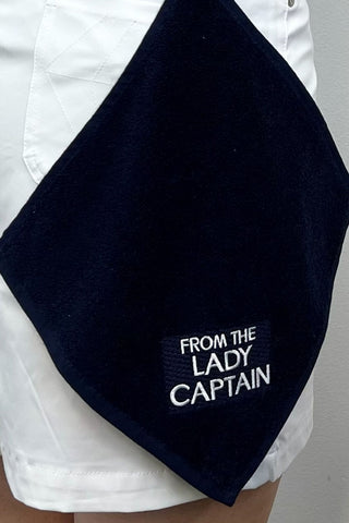 From The Lady Captain Towel With Clip - Navy