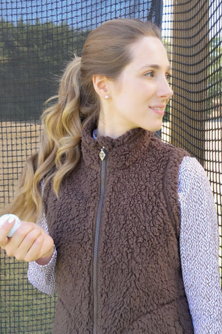 Dolly Fleece Gilet - Cocoa Powder