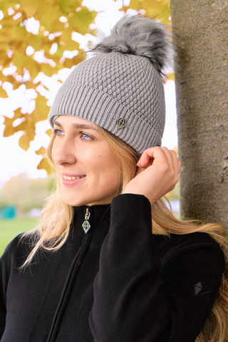 Greta Grey Waterproof Bobble Hat - Pure Golf