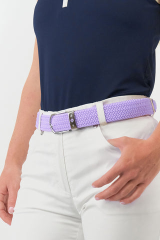 Lilac Stretch Webbing Ladies Golf Belt