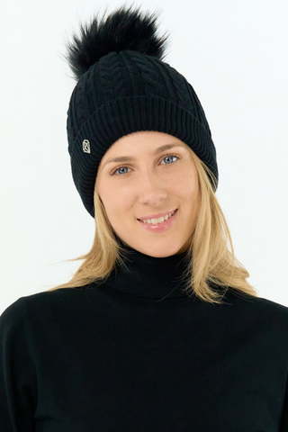 Pure Golf Suzie Waterproof Bobble Hat - Black