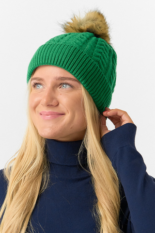 Surprizeshop Waterproof Bobble Ladies Golf Hat - Emerald Green