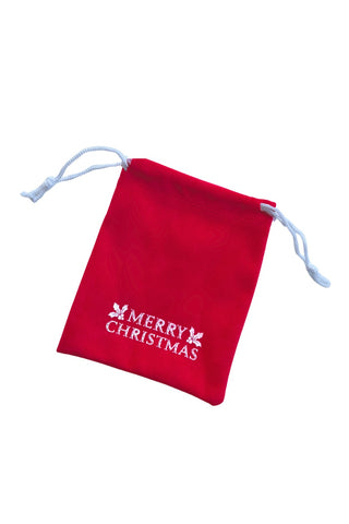 Merry Christmas Velveteen Bag - Red