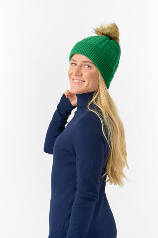 Surprizeshop Waterproof Bobble Ladies Golf Hat - Emerald Green