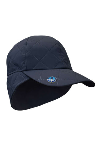 Ladies Waterproof Fleece Lined Rain Cap with Ball Marker - Navy