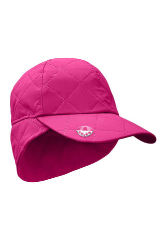 Ladies Waterproof Fleece Lined Rain Cap with Ball Marker - Pink