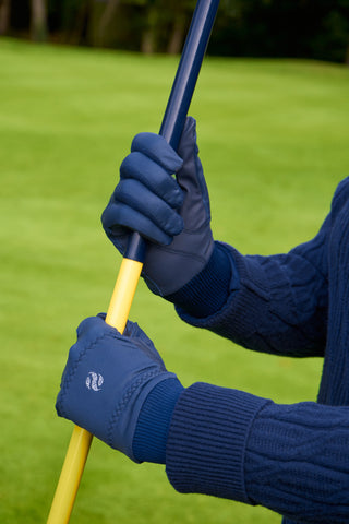 Polar Stretch Pair of Winter Ladies Golf Gloves - Navy