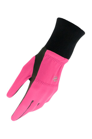 Fleece Lined Polar Stretch Winter Golf Gloves - Hot Pink