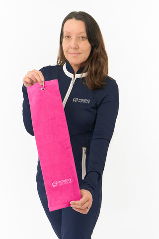 Women's Golf Lounge x Surprizeshop Tri Fold Golf Towel Pink