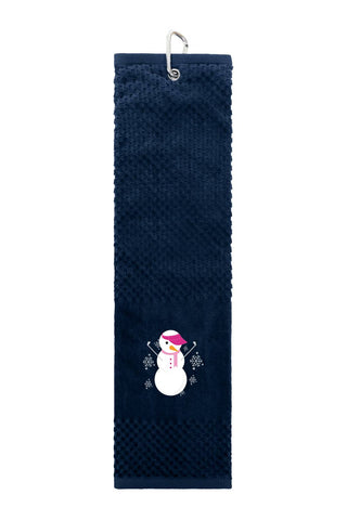 Snowman Golf Towel - Navy