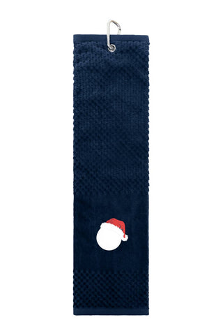 Christmas Santa Hat Golf Towel - Navy